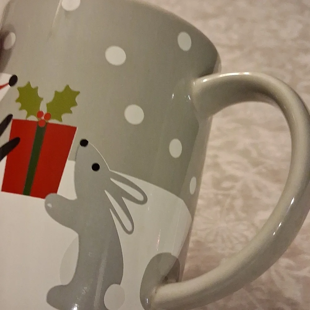 Crate & Barrel Christmas Mug JOAN ANDERSON